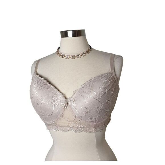 Women's Bra 38DD Full Coverage Lightly Padded Lace Bra Underwire 38E - Picture 1 of 7